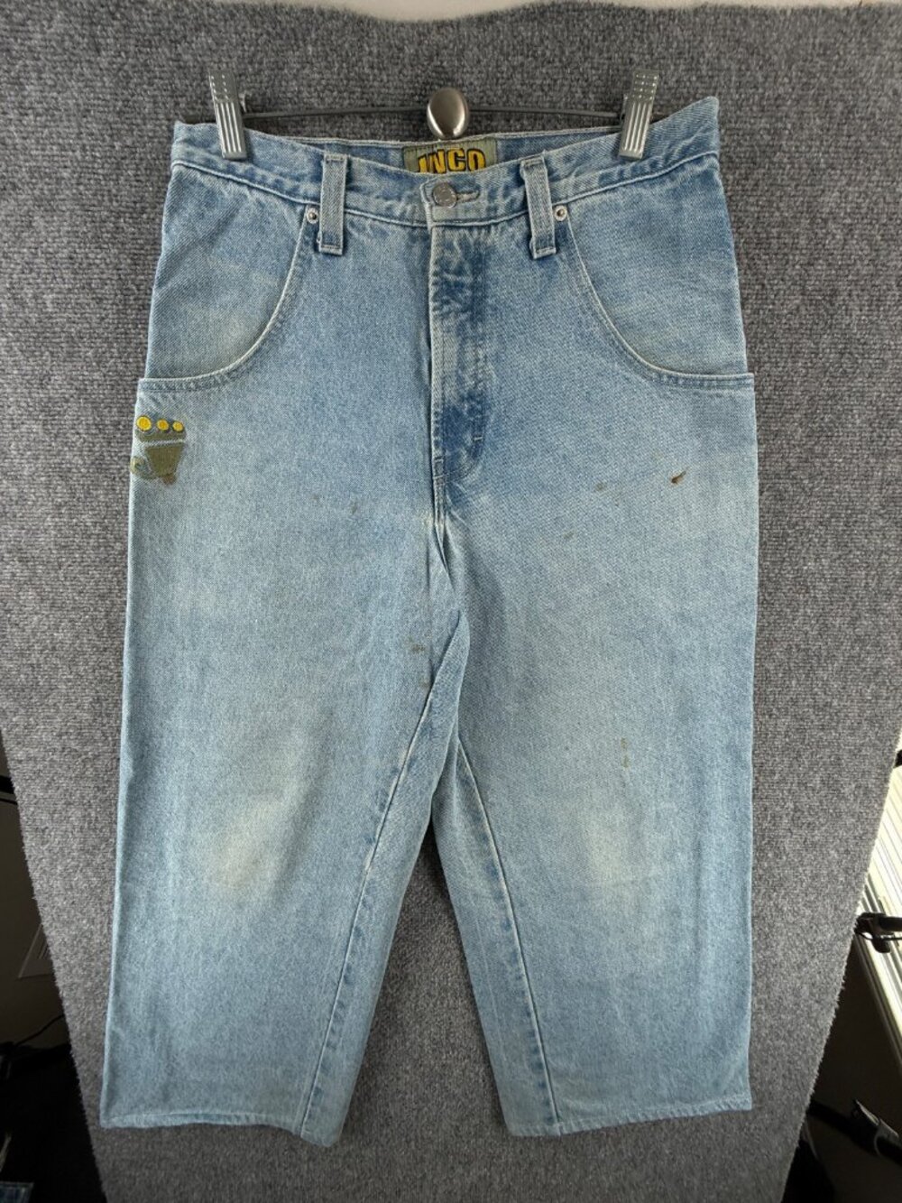 JNCO Jeans Denim Smoke Stacks Blue USA Made Easy Wide 179W Cotton ACTL 30X27